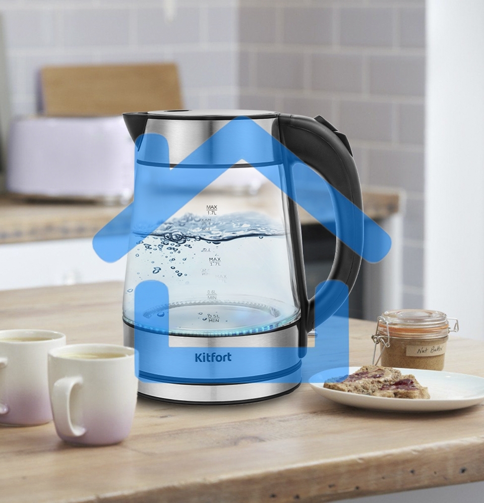 Чайник Kitfort КТ-6105 Мощность 1850–2200 Вт.Ёмкость 1,7 л.Режимы нагрева 100 °С