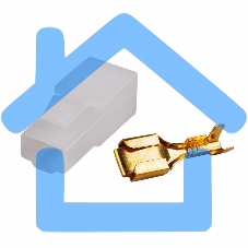 Клемма плоская гнездо 6.3 мм 1-1.5 мм² (РП-м 1.5-(6.3)) + колодка Rexant