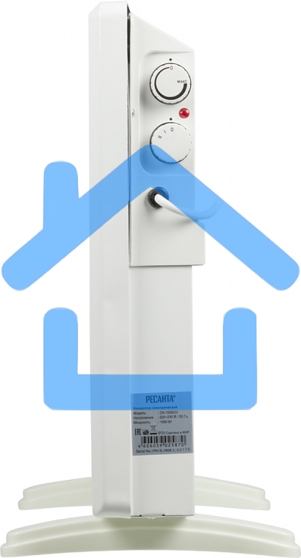 Конвектор Ресанта ОК-1500СН белый, 1500 Вт, 15 м2, термостат