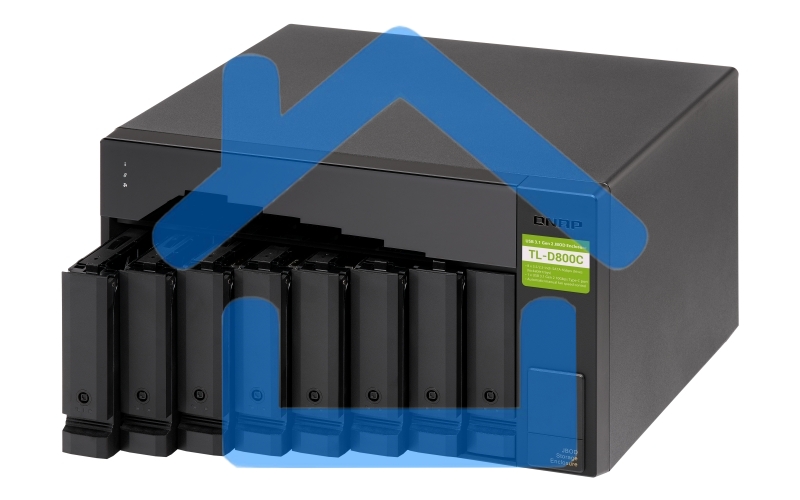 Полка расширения сетевого хранилища без дисков SMB QNAP TL-D800C USB 3.2 Gen 2 Type-C JBOD storage enclosure, 8-tray 3,5