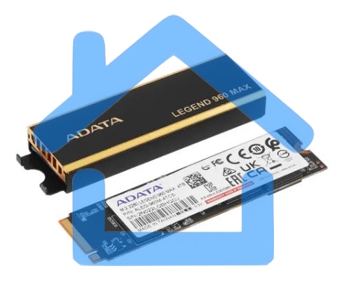 Накопитель SSD   ADATA LEGEND 960 MAX, 4Tb, M.2 2280, PCIe 4.0 x4, NVMe, R/W 7400/6800, с радиатором