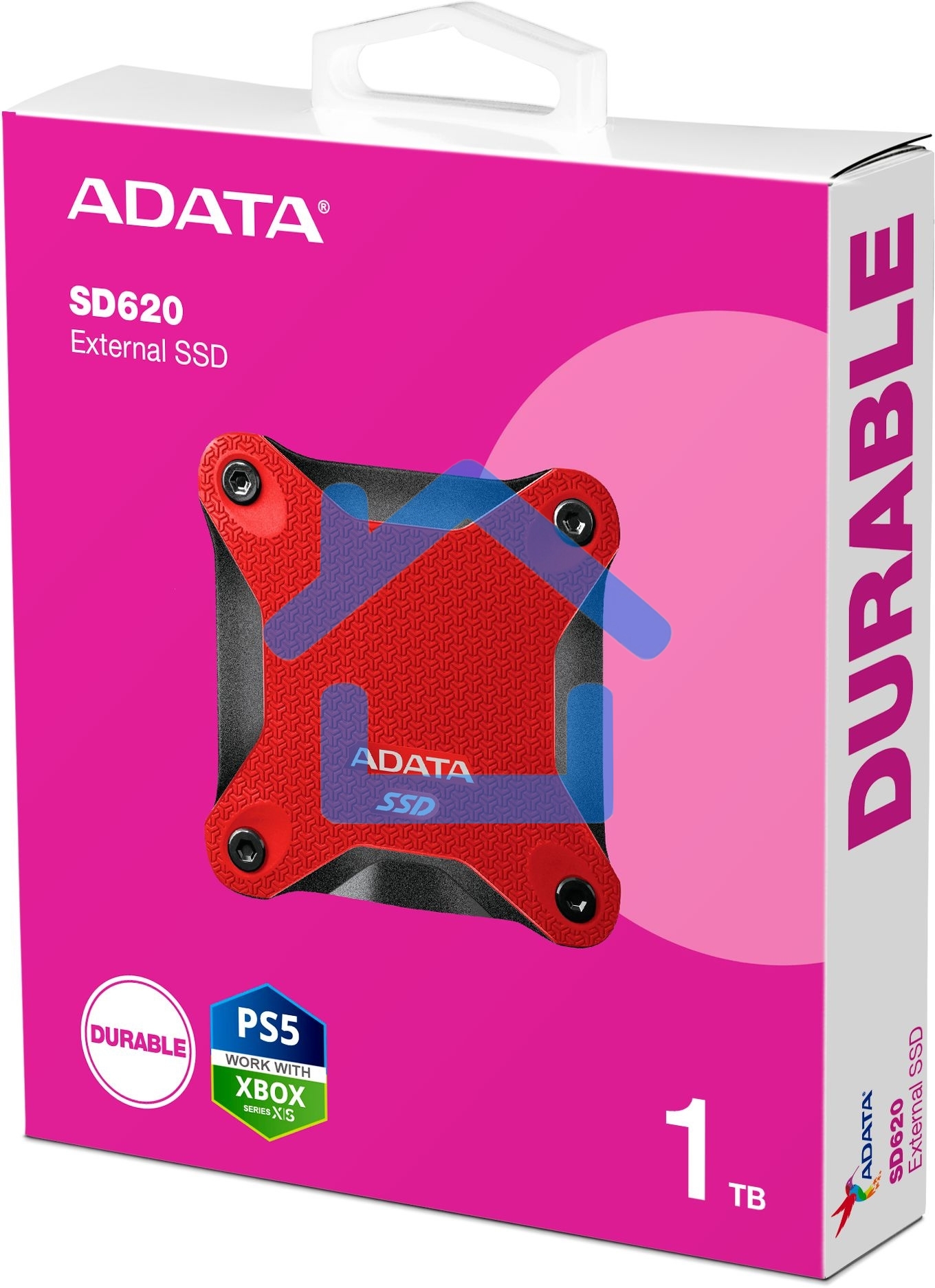 Внешний накопитель SSD   1Tb A-DATA SD620, External, USB 3.2, [R/W -550/500 MB/s] красный