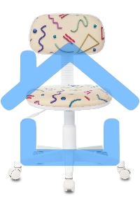 Кресло детское Бюрократ CH-W201NX Sticks 02 песочный, крестовина пластик, пластик белый