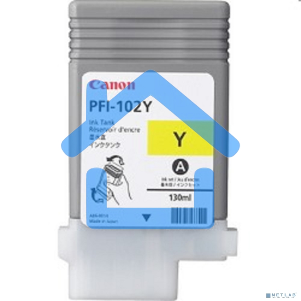 Картридж струйный Canon PFI-102Y (0898B001) желтый, 130 мл., для imagePROGRAF iPF605, iPF610., iPF650, iPF655, iPF710, iPF750, iPF755, LP17, iPF510