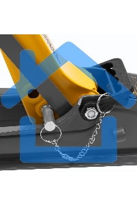 Домкрат гидравлический подкатной с фиксатором Denzel 2,5 т,85-385 мм, в пласт. кейсе