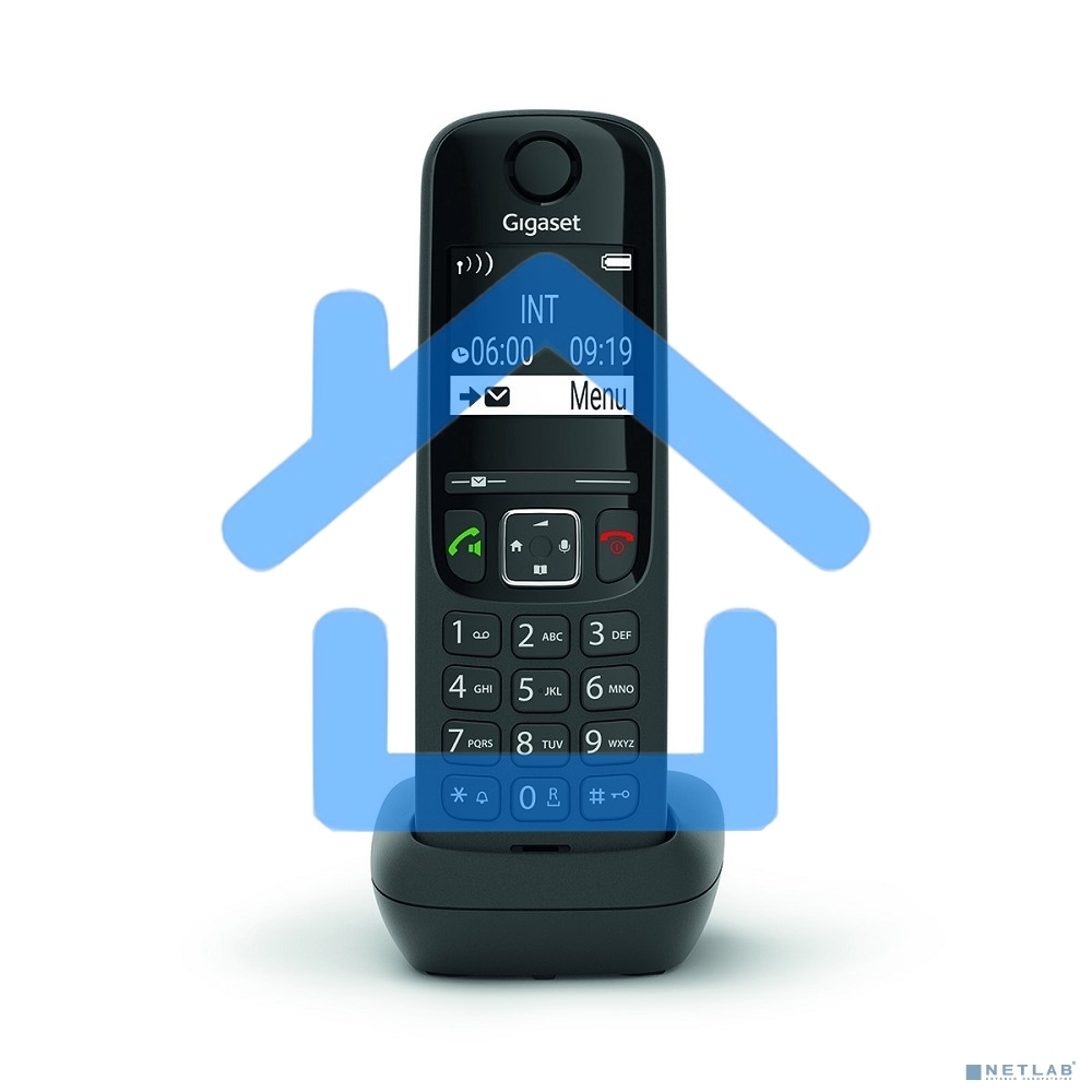 Дополнительная трубка Dect Gigaset AS690HX черный для AS690