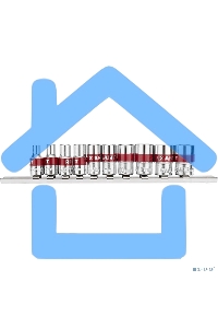 Набор торцевых головок Rexant 12-8316, 1/4, шестигранные, CrV, 10 шт., 4-13 мм