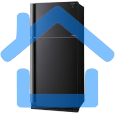 Холодильник Sharp SJ-XE55PMBK черный двухкамерный 388/148 л морозилка сверху