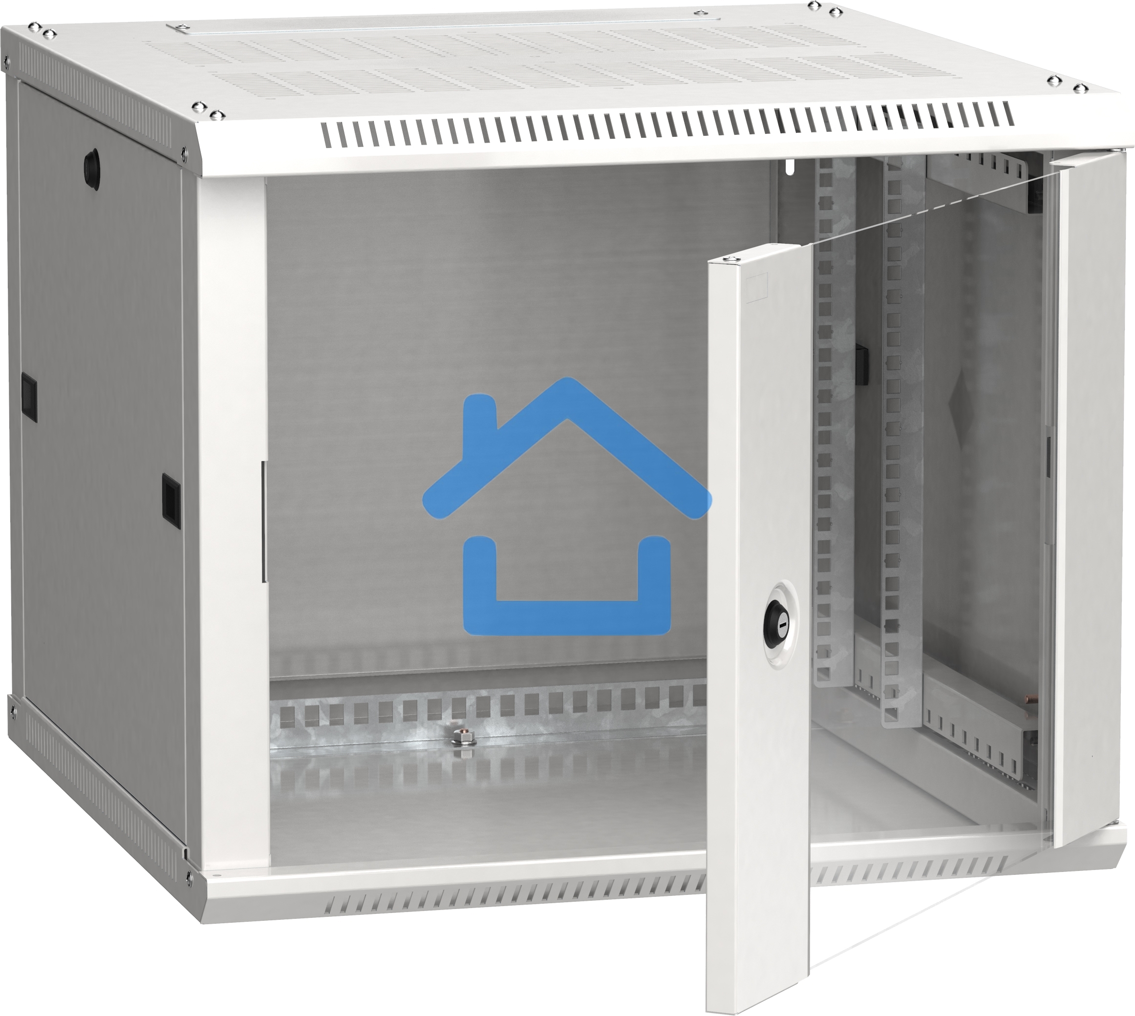 Шкаф ITK LINEA W 9U 600x600 мм дверь стекло, RAL7035