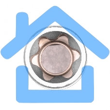 Головка торцевая, 17 мм, 12-гранная, CrV, под квадрат 1/2