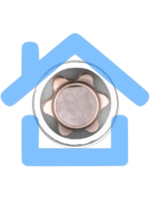 Головка торцевая, 17 мм, 12-гранная, CrV, под квадрат 1/2