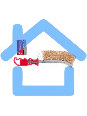 Щетка Matrix металлическая латунированная, пластиковая ручка