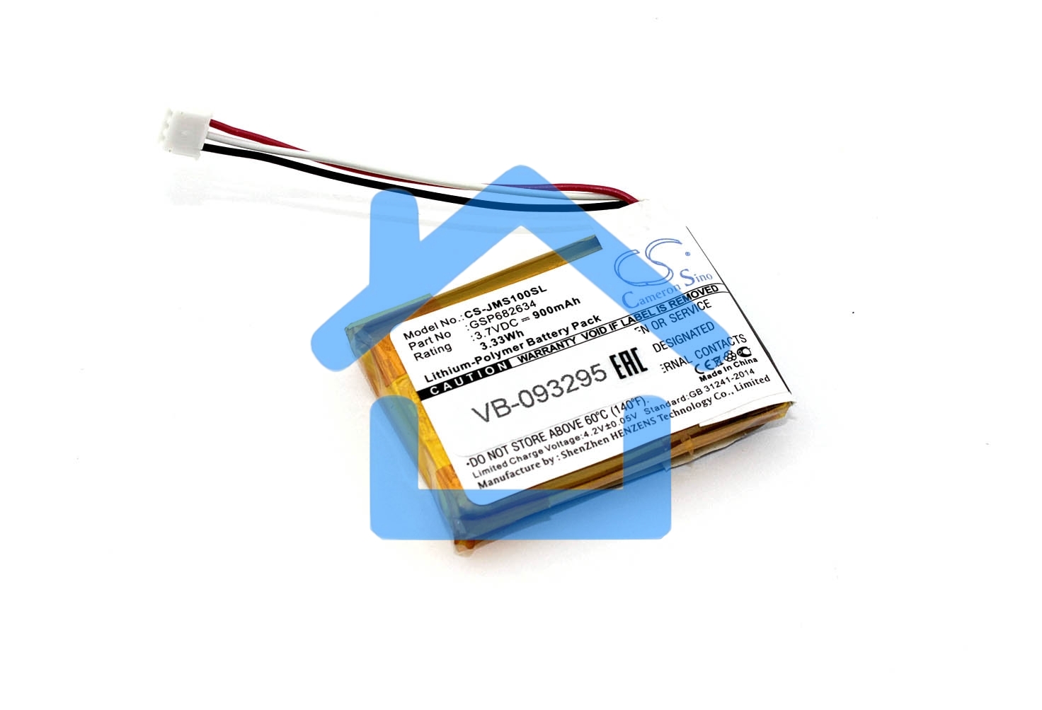 Аккумуляторная батарея CameronSino CS-JMS100SL для JBL Go Smart 3.7V 900mAh / 3.33Wh