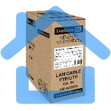 Кабель ExeGate UTP 4 пары кат.5e CCA, 24AWG, бухта 100м, серый, PVC