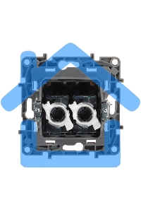 Двойная розетка RJ 45 - категория 5е - UTP - Etika - белый