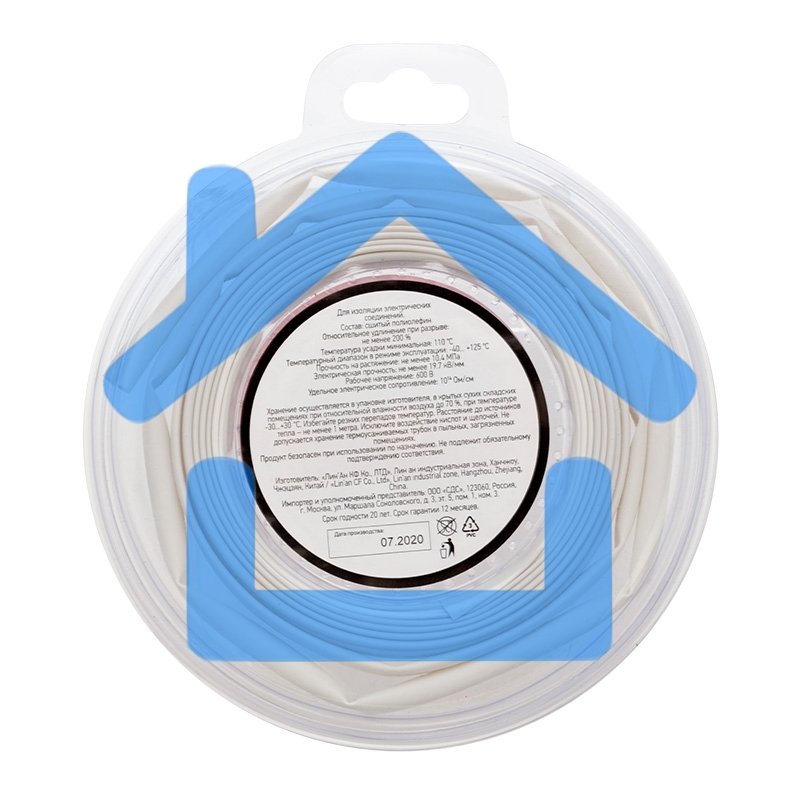 Трубка термоусаживаемая 4,0/2,0 мм белая, ролик 2,44 м Rexant