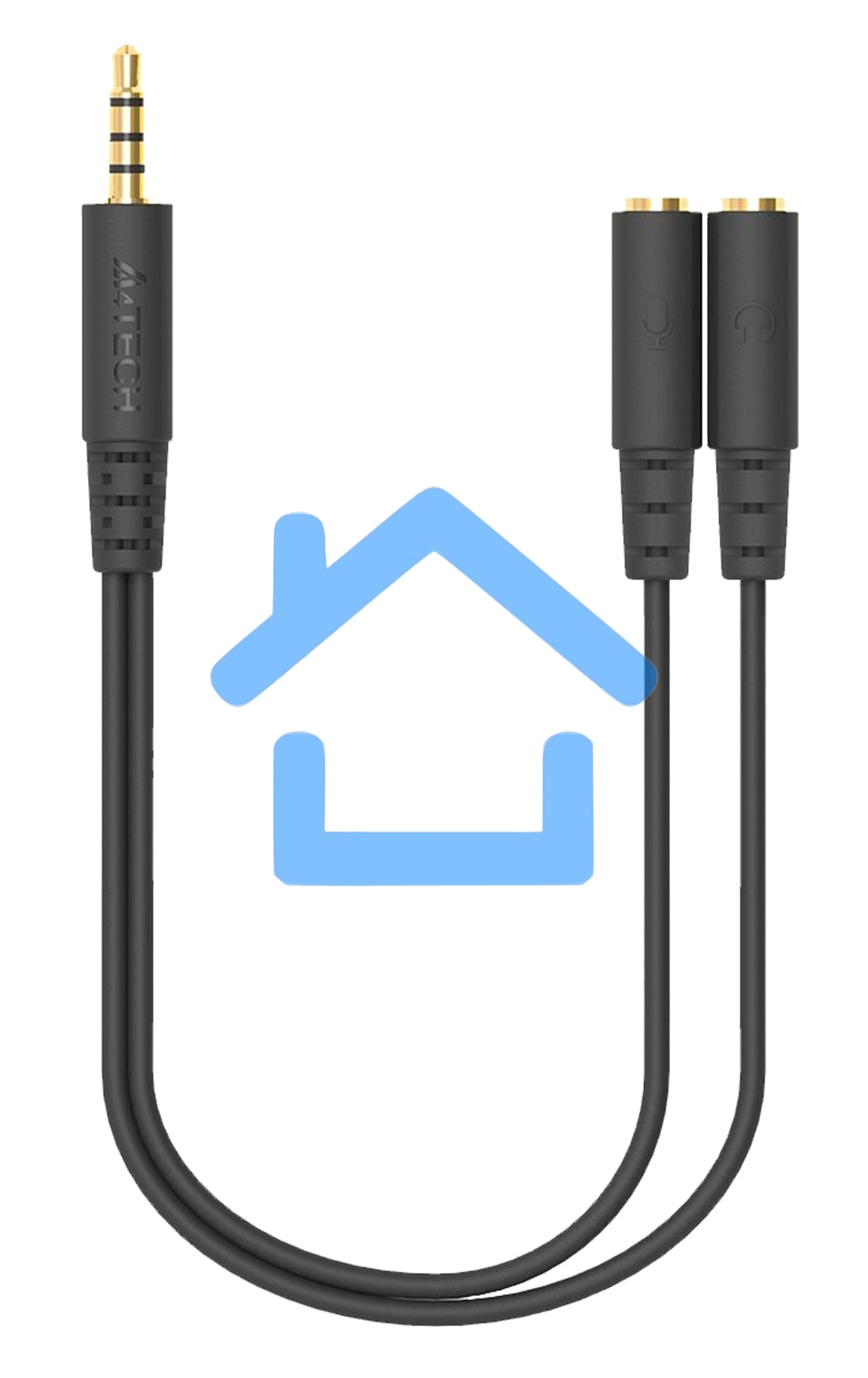 Адаптер аудио A4Tech AD-3P 2xJack 3.5 (f)/Jack 3.5 (m) 0.2м. черный