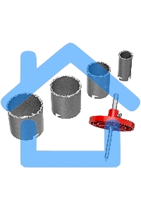 Набор коронок Matrix по керамической плитке, 33-53-67-73 мм, 6-гранный хвостовик