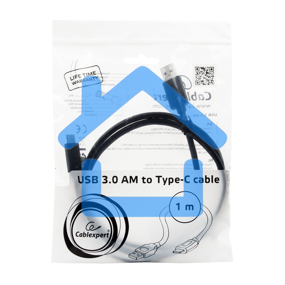Кабель Cablexpert CCP-USB3-AMCM-1M Кабель USB3.0 AM/USB3.1TypeC, 1м