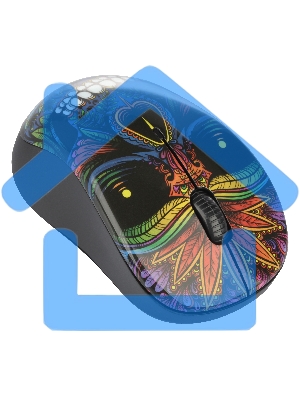 Мышь беспроводная Qumo Office M41 Totem черный, 1600 dpi, радиоканал, USB, кнопки - 4