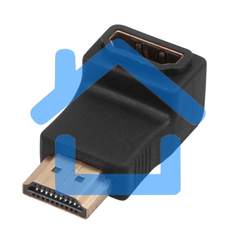 Переходник штекер HDMI - гнездо HDMI, угловой Rexant
