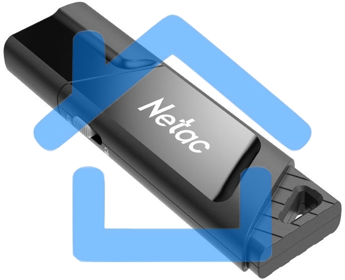 Флешка USB R/W R/W Netac U336S 128Gb <NT03U336S-128G-30BK>, USB3.0, пластиковая с защитой от записи