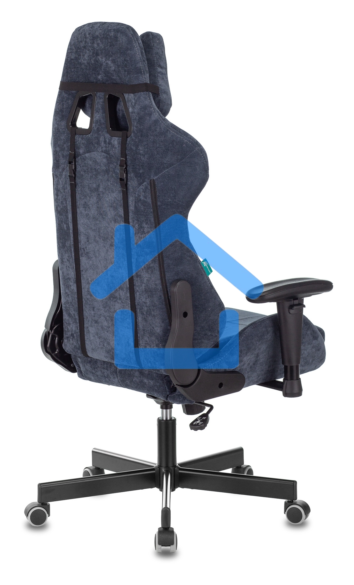 Кресло игровое Бюрократ VIKING KNIGHT LT27 FABRIC синий крестовина металл/пластик