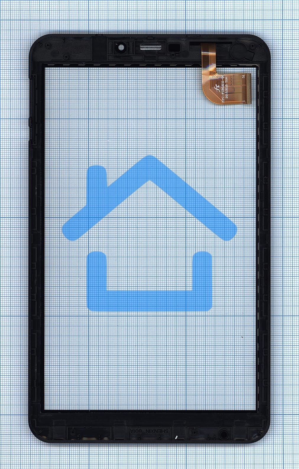 Сенсорное стекло (тачскрин) для Irbis TZ85, черное с рамкой