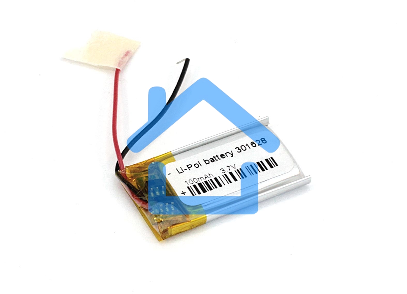 Аккумулятор Li-Pol (батарея) 3*16*28мм 2pin 3.7V/100mAh