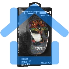 Мышь беспроводная Qumo Office M41 Totem черный, 1600 dpi, радиоканал, USB, кнопки - 4