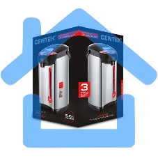 Термопот Centek CT-0082 черный, 5л, 750Вт, 3 способа подачи воды, корпус из нержавеющей стали