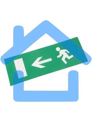 Наклейка для аварийного светильника 