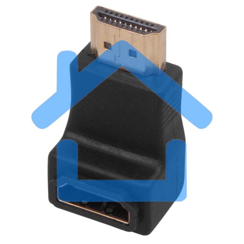 Переходник штекер HDMI - гнездо HDMI, угловой Rexant