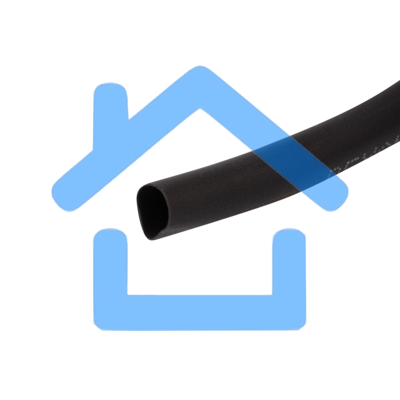 Трубка термоусаживаемая 5,0/2,5 мм черная, ролик 2,44 м Rexant