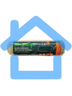 Валик сменный Фасадные работы,250мм,ворс 18мм,D48мм,D ручки - 6 мм,полиакрил,полиэстер Сибртех