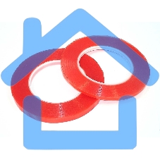 Скотч двусторонний прозрачный 3M с красной защитной лентой ширина 5мм 25м