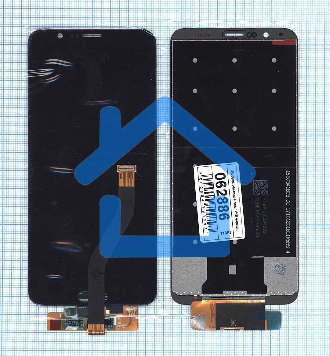 Дисплей для Huawei Honor View 10, черный