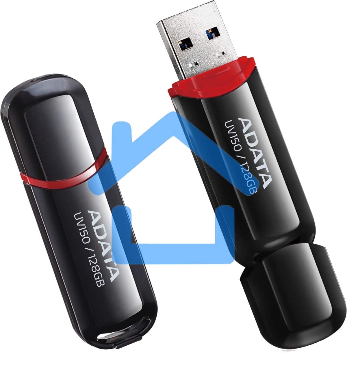 Флешка USB ADATA UV150 (AUV150-128G-RBK), 128Gb, USB 3.0, R/W 100/30, черный