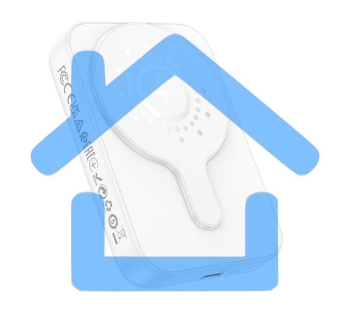 Внешний аккумулятор Powerbank HOCO J117A с быстрой беспроводной зарядкой (магнитный), белый