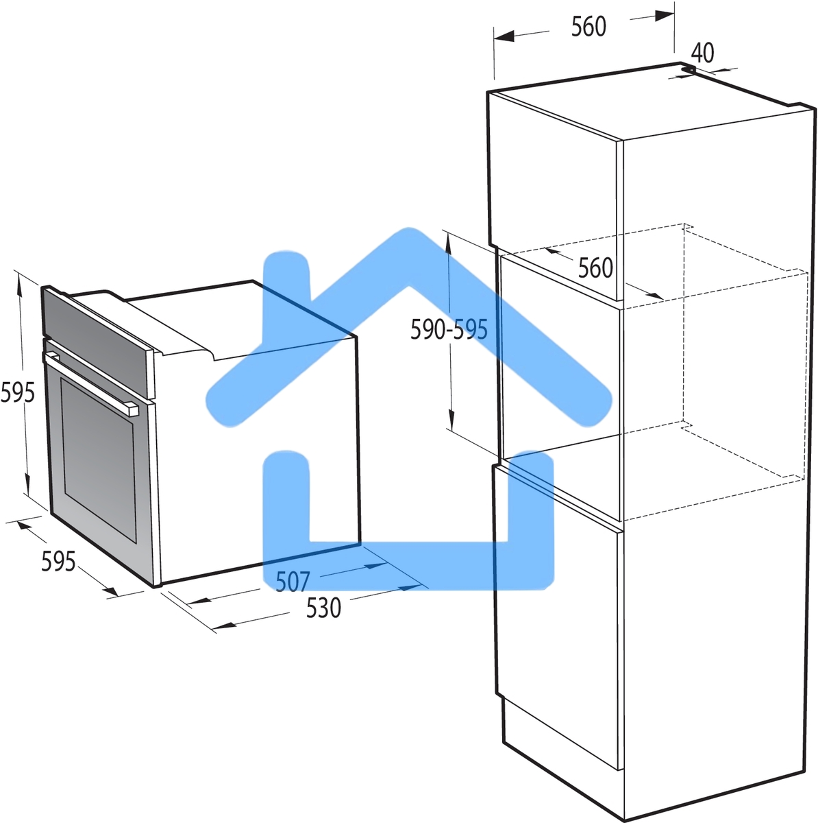 Встраиваемый духовой шкаф электрический Gorenje BO6725E02ABG черный