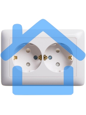 Розетка 2-м СП Хит 16А защ. шторки с заземл. бел. SchE RS16-231-B