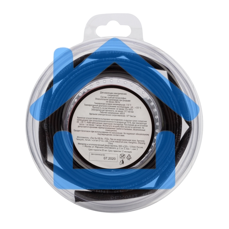 Трубка термоусаживаемая 5,0/2,5 мм черная, ролик 2,44 м Rexant