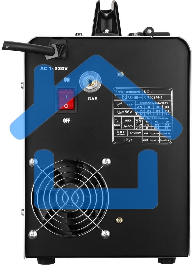 Сварочный полуавтомат Deko DKWM250A MIG-MAG/ММА 7кВт