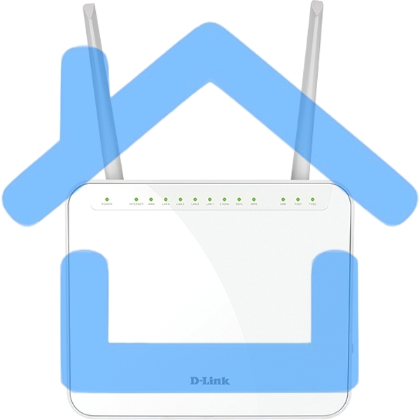 Маршрутизатор DVG-5402G/R1A AC1200 Wi-Fi Router, 1000Base-T WAN, 4x1000Base-T LAN, 2x5dBi external antennas, 2xFXS+USB ports, 3G/LTE support