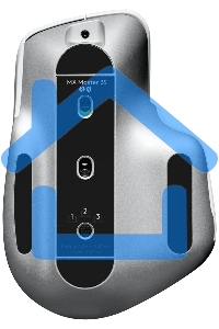 Мышь беспроводная Logitech MX Master 3s светло-серый, 8000 dpi, радиоканал, Bluetooth, USB, кнопки - 7