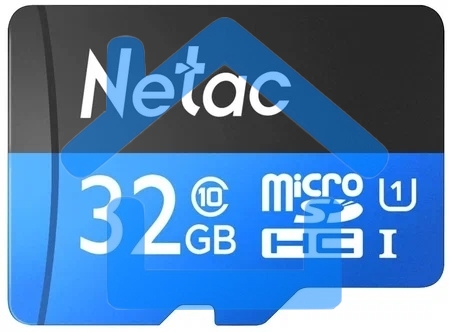 Карта памяти Netac P500 ECO 32Gb MicroSDHC C10 up to 80MB/s, retail pack with SD Adapter