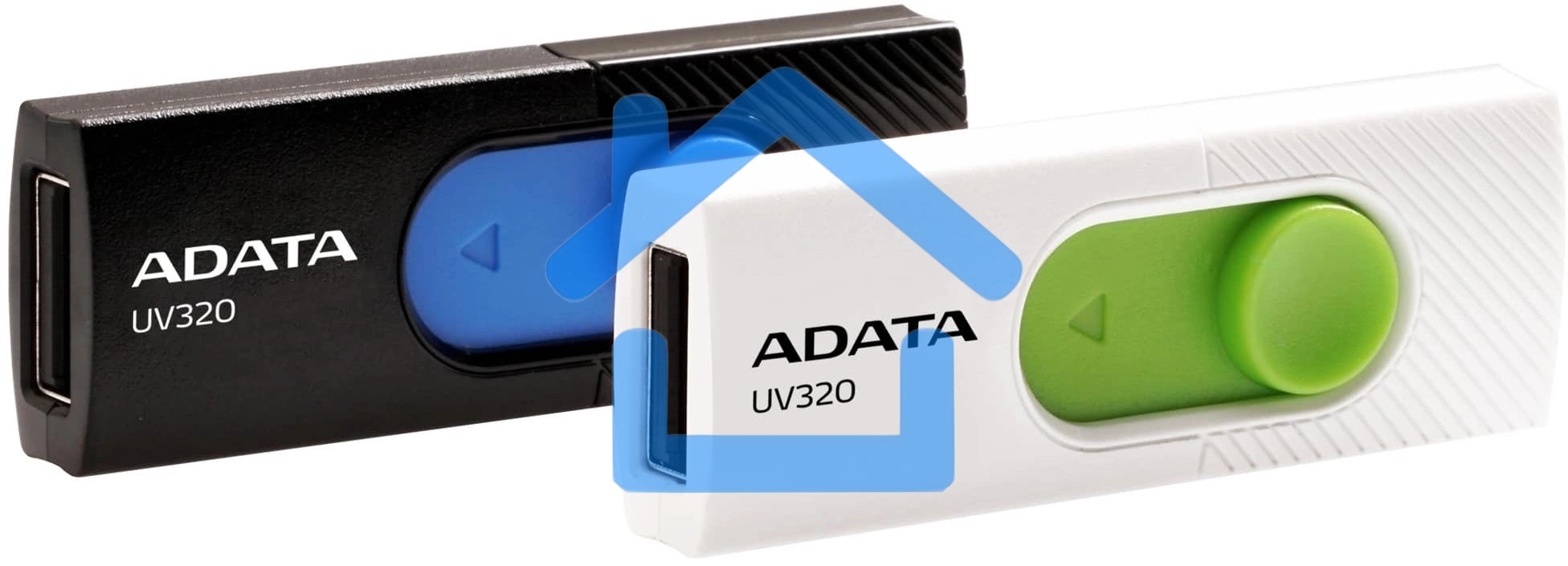 Флешка USB R/W ADATA 32Gb AUV320-32G-RBKBL черный/голубой