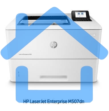 Принтер лазерный HP LaserJet Enterprise M507dn (1PV87A), A4, ч/б, печ. до 43 стр/мин, 1200 x 1200 dpi, USB, RJ-45, Air Print, Mopria