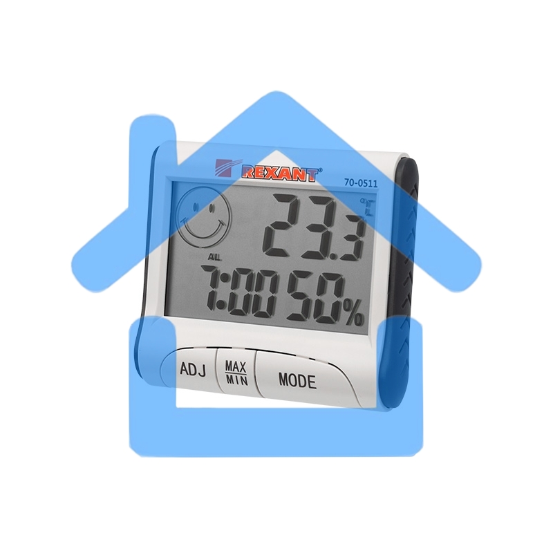 Метеостанции Rexant RM-011 70-0511 Термогигрометр комнатный с часами и функцией будильника