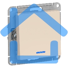 Выключатель 1-клавишный с подсветкой, сх.1а, 10АХ, механизм, БЕЖЕВЫЙ